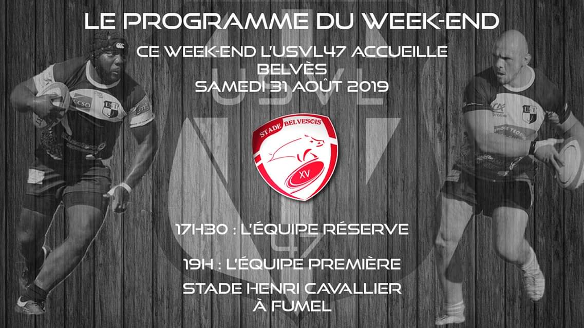 usvl_47's tweet photo. Le programme du week-end ? Le retour du rugby à #Fumel avec l #USVL47 https://t.co/qKDthG60cG