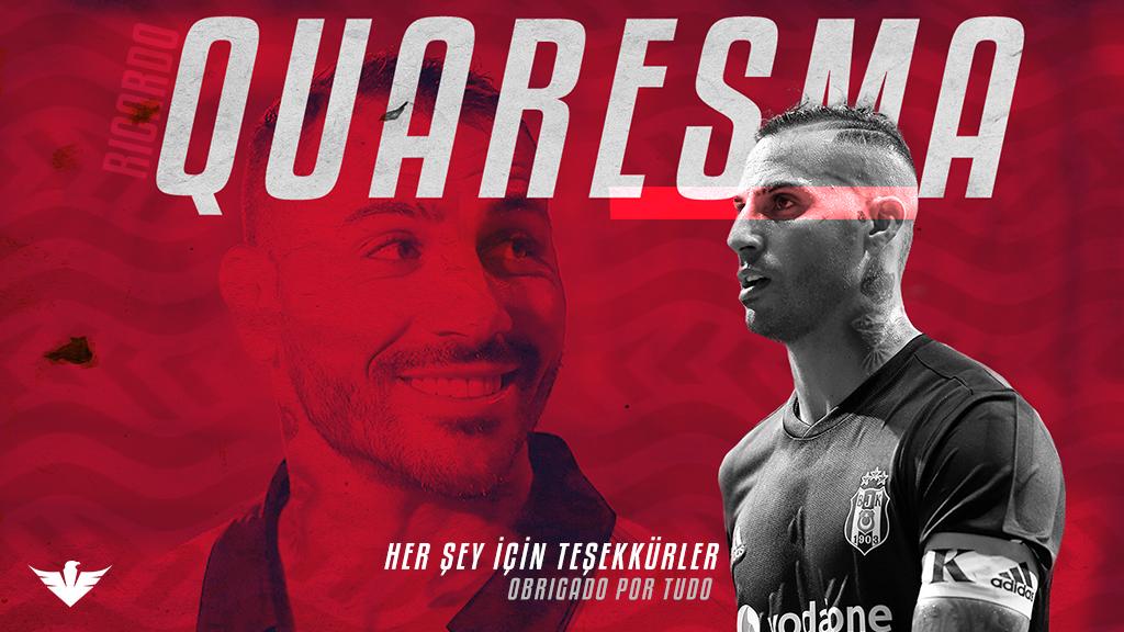 Her şey için teşekkürler! <a href="/07RQuaresma/">Ricardo Quaresma</a>

#ObrigadoQuaresma