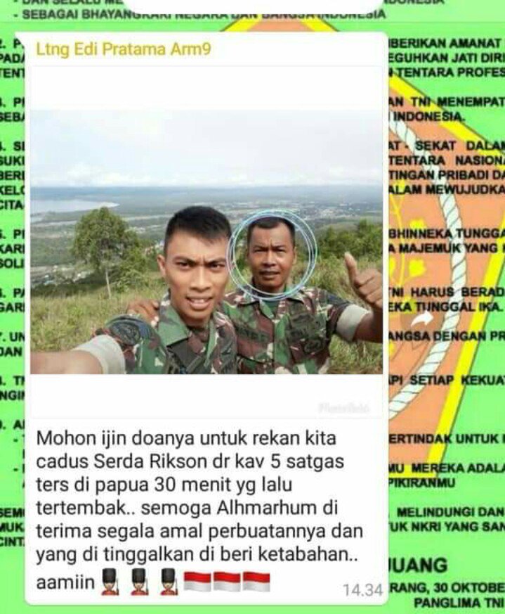 riskacut1's tweet photo. telah gugur pahlawanku..
semoga beliau d ampuni segala dosa2nya,d terima amal ibadahnya,dan d kumpulkan dengan golongan mujahidin.
aamiiiiin..
@CafePolitic
@jokowi
@mohmahfudmd 

#cafepolitic
#indonesianextleader
#Gundala 
#WeLovePapua 
#kkndesapenari 
#malamjumat 
#antingaret https://t.co/hX2T7VCBGO