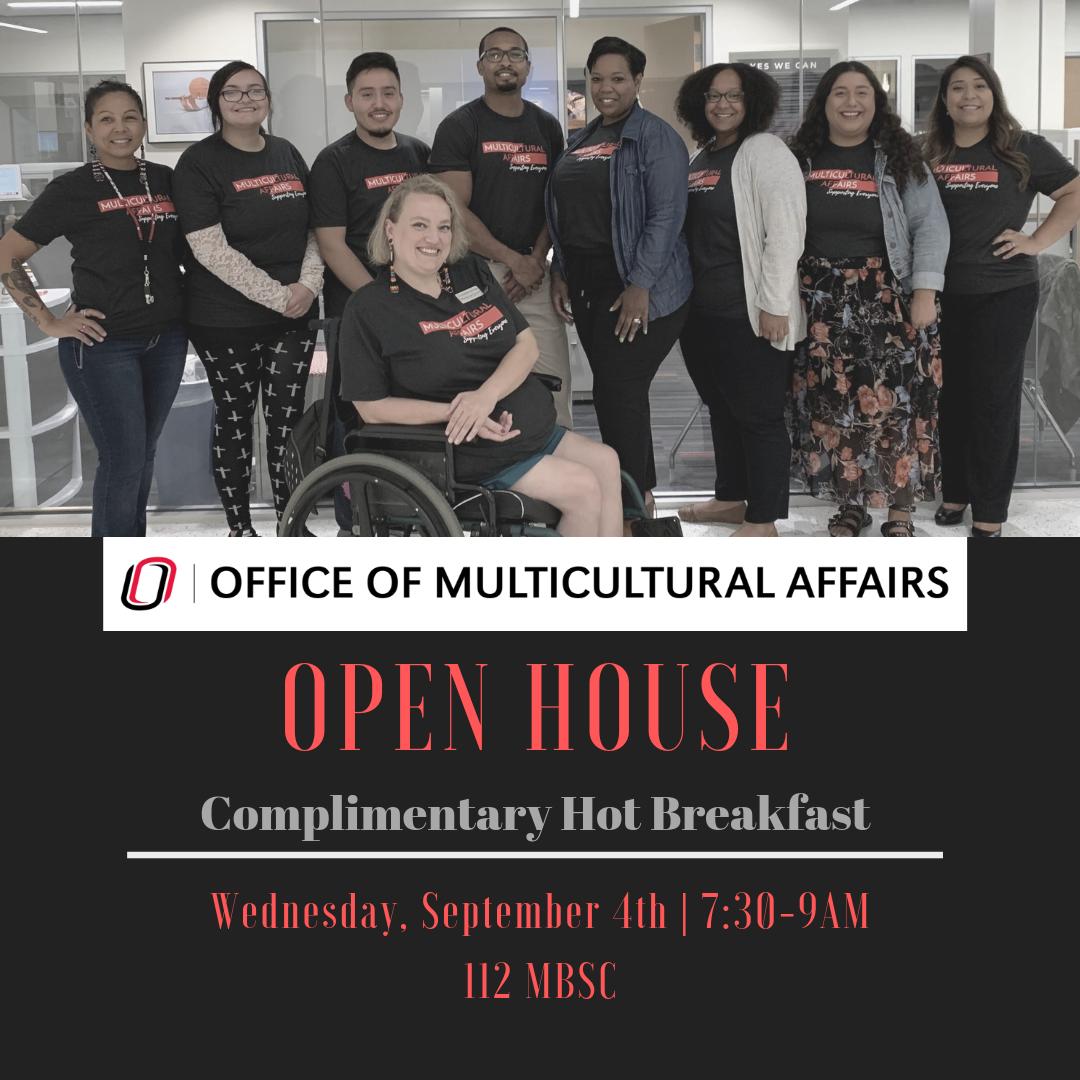 MCA OPEN HOUSE
Wednesday, Sept 4th | 7:30-9AM
Complimentary HOT Breakfast
All UNO students, staff, &amp; faculty are welcome