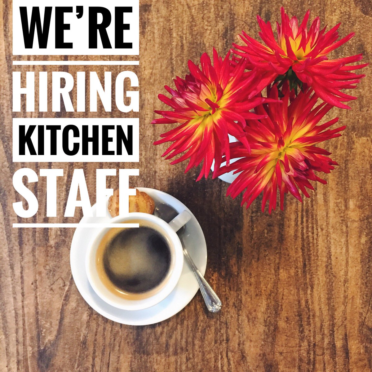Essefactorycafe's tweet photo. A few of our current team are about to fly the nest...uni/traveling, so we’re on the look out for a part time cook/baker (approx 28 hours over 4 days, to include Sunday) If you’re a mega lovely person with a great attitude...send your CV to cafe@esse.com https://t.co/XFV82bG9Kj