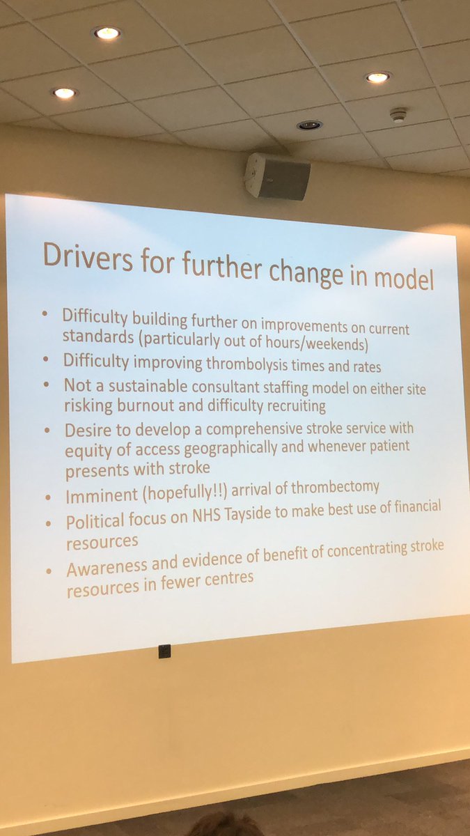 StuartBairdy's tweet photo. Ninewells drivers for change to improve achievement of Scottish Stroke Care Standards - Dr Matt Lambert #ssca19 https://t.co/MkG2gmty2i
