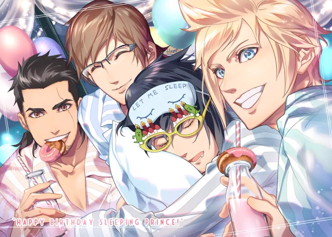 ノクト誕生日おめでとー!!!???✨(主賓寝落ち) #HBDnoctis #ノクト誕生祭 