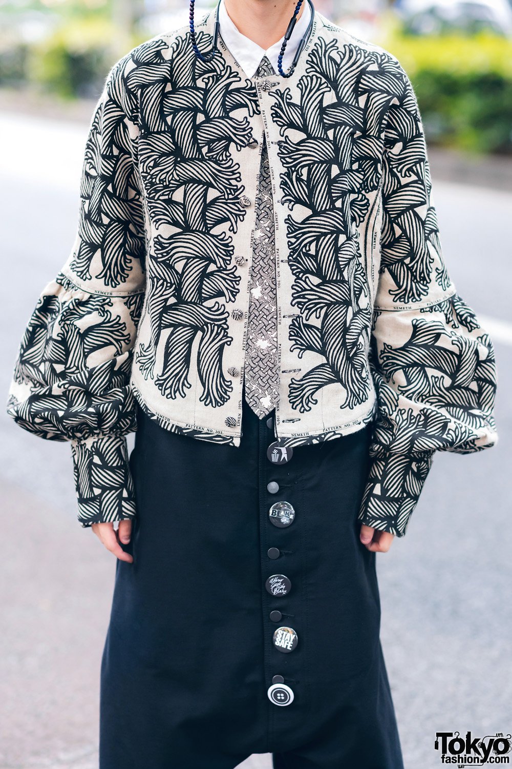 Christopher Nemeth Harajuku Street Style w/ Rope Print Jacket