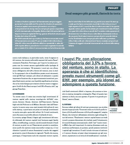 ScaIeIT's tweet photo. Qualche dato sul mercato VC per i primi 6 mesi del 2019 da parte dell'Osservatorio @ScaIeIT 
#venture  #VentureCapital #scaleups #Digital #scaleit @lfranktwit https://t.co/0Qemoj0EYC