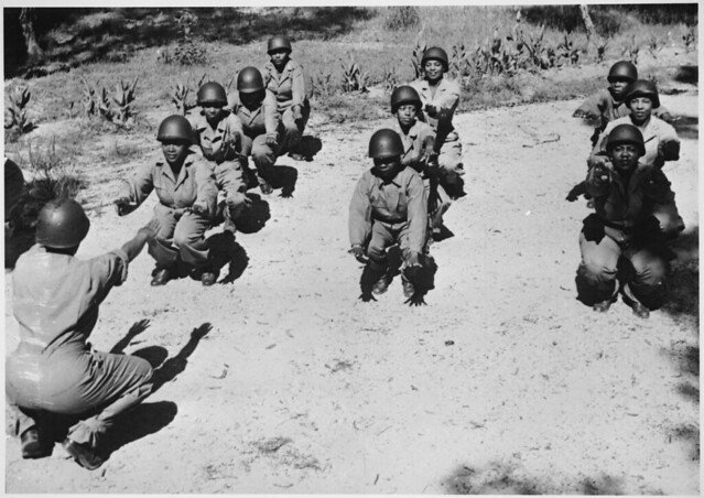 #TBT @ArmyNurseCorps nurses exercise during an advanced training course at a camp in Australia. The nurses were assigned to Allied hospitals in advanced sectors of the southwest Pacific theater in 1944.