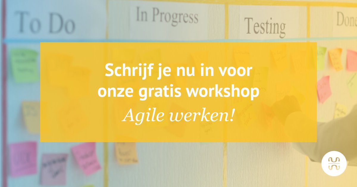 Meer klantwaarde realiseren en prestaties op de werkvloer verbeteren door agile te werken? Tijdens deze workshop nemen onze collega's jou mee in de principes van agile werken en leer je de resultaten inzichtelijk maken. Schrijf je nu in! #AgileWerken buff.ly/2jTnBXk