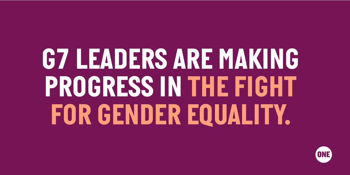 dobbin59's tweet image. 🎉Thanks to the thousands of ONE Members who took action and demanded #ProgressNotPromises, G7 leaders have just taken a big step in the fight for gender equality.  🙌🏾🙌🏻🙌🏿🎉bit.ly/2L1Rcs6