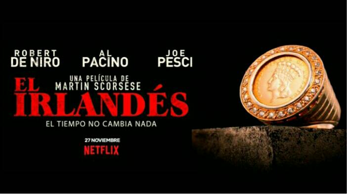 Netflix renuncia al lanzamiento de 'The Irishman' de Martin Scorsese .
La plataforma no logra un acuerdo . 
El irlandés ha quedado atrapado en la lucha de Netflix con el modelo de negocio de la distribución del cine
La película durará 3 horas y media (210 minutos)

Barry Logan 🍔
