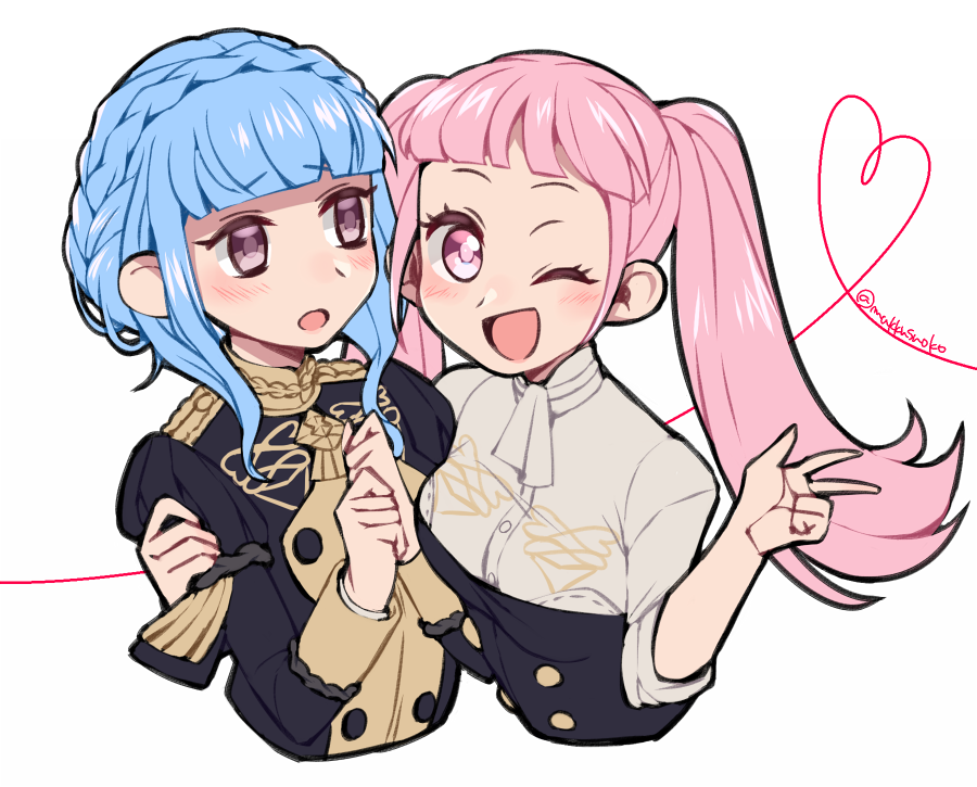 ヒルダ=ヴァレンティン=ゴネリル ,マリアンヌ=フォン=エドマンド 「ヒルマリ 」|Mカエルのイラスト