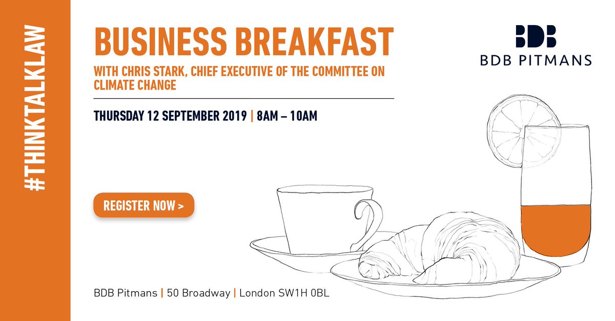 BDBpitmans's tweet photo. Join us for our Business Breakfast with Chris Stark, Chief Executive of @theCCCuk, for a discussion on the effects of climate change and how we can prepare for the risks. Read more and register your place here: https://t.co/UVEn7Qzedn @ChiefExecCCC #ThinkTalkLaw #climatechange https://t.co/TS4R2P0OJf