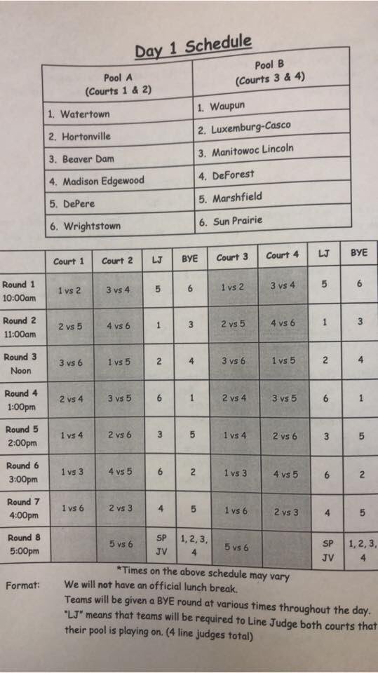 BeaverDamVB's tweet image. First games of the season! Play at 10, 12, 1, 3, and 4 #bdvb