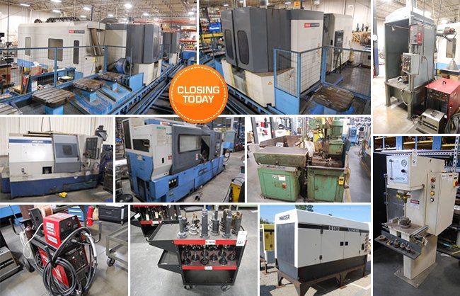 HilcoIndustrial's tweet photo. Last chance to bid on #Mazak FMS w/ (2) FH-6800 #CNC Horizontal Machining Centers, Mazak & #MoriSeiki CNC Turning Centers, #SupportEquipment & more! Hurry, lots start closing at 12pm CT today: https://t.co/BHVrMVi6Ow
#MetalMachining #OnlineAuction #BidNow https://t.co/058E8p6E6Y