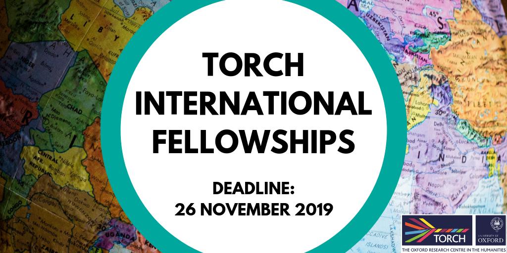Bursaries of up to £5,000 are available for TORCH International Fellowships, allowing <a href="/OxHumanities/">Humanities Division</a> <a href="/UniofOxford/">University of Oxford</a> academics to support a visiting International Fellow to conduct their research in Oxford. Find out more: torch.ox.ac.uk/article/torch-…