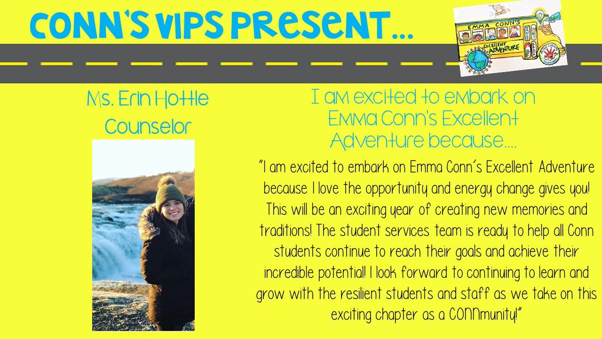 A huge shout out to our @CounselorConn Ms. Erin Hottle! She has been such a vital role to all our students as they work to adjust to our new campus and feel right at home! Her heart is huge and her love is felt by ALL our students each day! #CONNmUNITY #ECEA19 #NoLimits