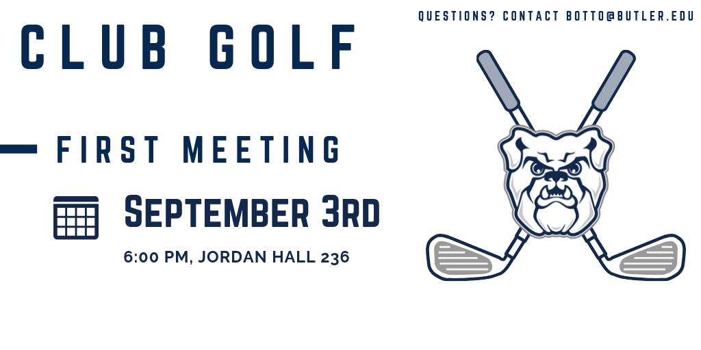 ButlerClubGolf's tweet image. GOLF SEASON IS COMING! To learn more about Club Golf, come to our call out meeting on September 3rd