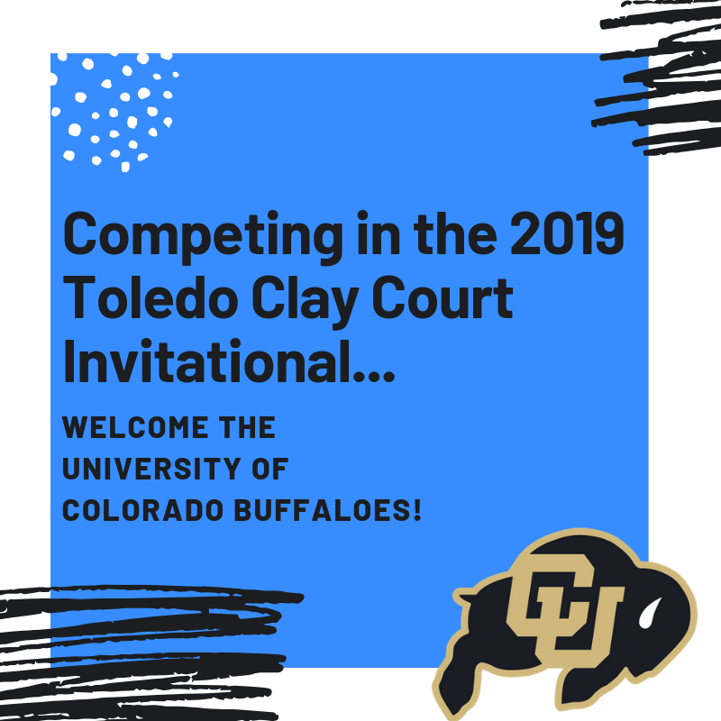 TOLClubTennis's tweet photo. TEAM ANNOUNCEMENT: We are happy to announce the University of Colorado Boulder will be competing in the 2019 Toledo Clay Court Invitational on October 11-13. 

To sign your club team up simply visit https://t.co/dAZQ9dac2V https://t.co/JKCi1XsRKG