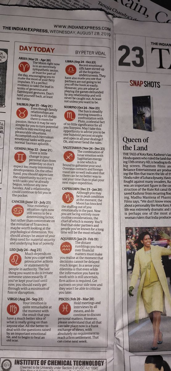 mathursahil449's tweet photo. When u buy newspaper only for horoscope and @IndianExpress Did this to your future #sameeveryday https://t.co/I5MPtfEyfQ