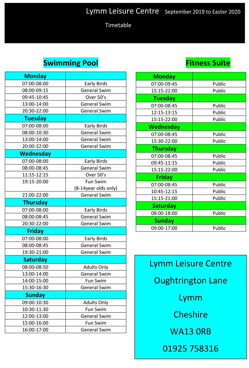 Please see below for our timetable starting Monday the 9th of September.