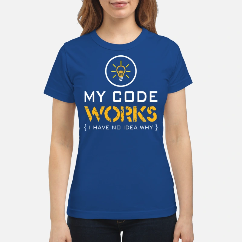 T_shirtSt's tweet photo. 🌈🌈🌈T-Shirt : My Code Works 🌈🌈🌈
☞ https://t.co/k9wlTGKty4

Over 100 styles: ☞ link: https://t.co/eTGbIxM57C
#code #tshirt #development #programming #developer https://t.co/rbnpsplpVL