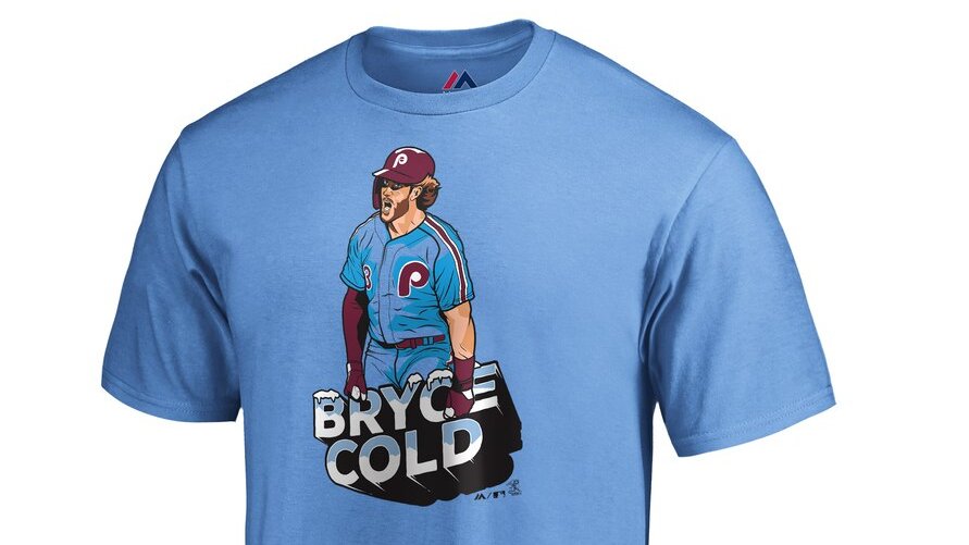 philliesNEstore's tweet photo. #BryceCold @phillies tees, now in stock! https://t.co/h7ARhmYvwg
