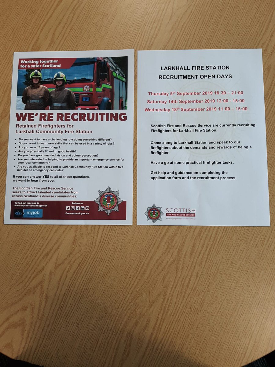 If you live or work in Larkhall and are interested in helping your community in a rewarding, challenging role, come along to one of our recruitment sessions at Larkhall Fire Station to find out how being a Retained Firefighter may be the answer.