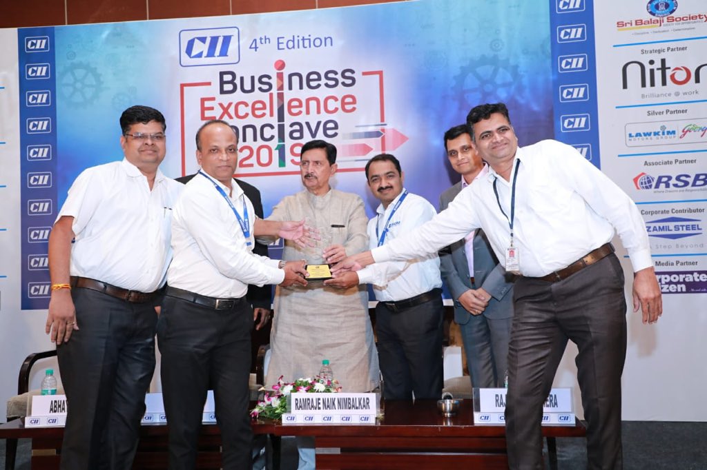CIIEvents's tweet image. CII-WR hosted the #BusinessExcellence Conclave &amp;amp; #PokaYoka Comp.on various #HumanMistake Proofing method projects. 
Winners for following categories:-
-Safety,Health&amp;amp;Environment: @SigmaElectricM
-Mfg Process-Large: @TataAutoComp
-Mfg Process-SSI: Takshi Auto components Pvt Ltd