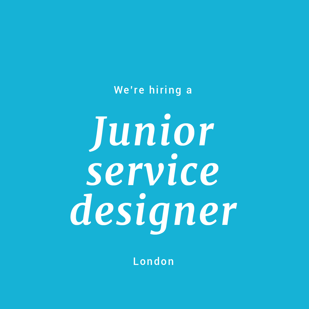 Liveworkstudio's tweet photo. To all the junior service designers out there - we're looking for you! 👀✨ Join our team in London! 🇬🇧 https://t.co/EfBBXZpgVr #junior #servicedesign #careerslondon #SDGC19 #SDGC https://t.co/70HtlvpqU2