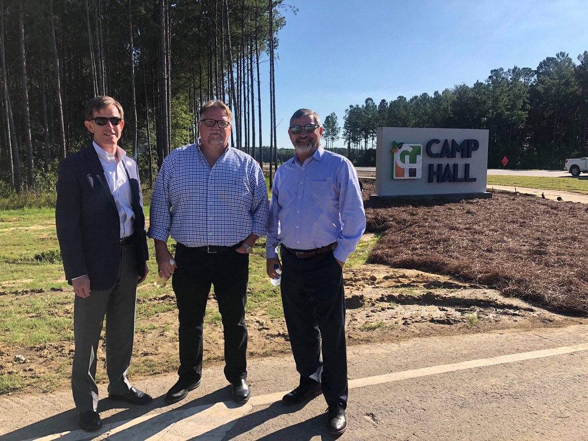 thomasandhutton's tweet photo. It's a beautiful day for a ribbon cutting! Sam (T&amp;H CEO), John (T&amp;H Columbia Regional Director), and Ben (T&amp;H COO) are at the Camp Hall Industrial Campus in Ridgeville, South Carolina celebrating the opening of the I-26 Volvo Car Drive Interchange. @BerkeleySCGov #BerkeleySC https://t.co/Vx0OjE9RBd