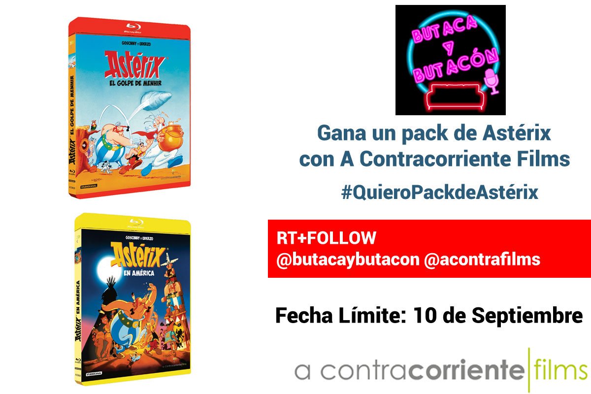 📀¿Quieres llevarte un pack de películas de Astérix?📀

1⃣ RT + FOLLOW <a href="/butacaybutacon/">Butaca y Butacón</a> <a href="/acontrafilms/">A Contracorriente</a> 

2⃣ Elige tu personaje favorito de Astérix &amp; Obélix en #QuieroPackDeAstérix

🗓️Plazo Límite: 10 de septiembre

Participa y gana ¡Por tutatis!

#Sorteo #Astérix #Obélix #Follow