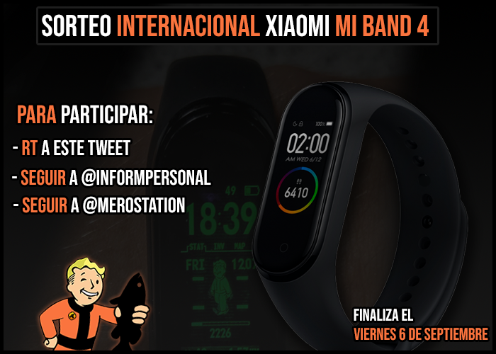 MeroStation's tweet photo. ⚠️ ¡Sorteamos una pulsera inteligente Xiaomi Mi Band 4 versión internacional!

🔴 Sorteo internacional para TODO el mundo 🌎

☢️ Para participar:

➡️ Follow a @InformPersonal  y @MeroStation

➡️ RT a este tweet

Finaliza el 6/9 📅 https://t.co/GFm4WJgXd9