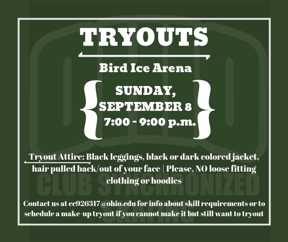ANNOUNCEMENT: Our tryouts for the 2019-20 season will be held on SUNDAY, SEPT. 8 from 7-9pm. We are so excited to welcome new teammates! Please do not hesitate to contact us with any questions or concerns. We hope to see you there!