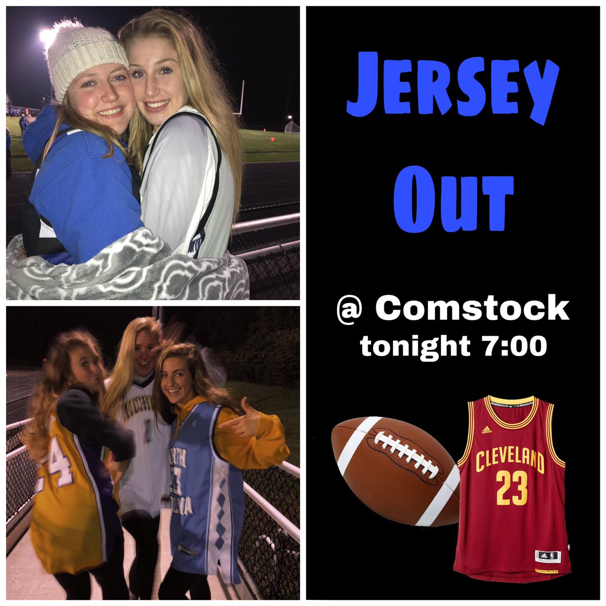 saugatuckpride's tweet photo. Football is finally in season!Bring your pep and cheer tonight and let’s get LOUD 🔊
•
Theme: Jersey Out https://t.co/6EYoBPQQZa