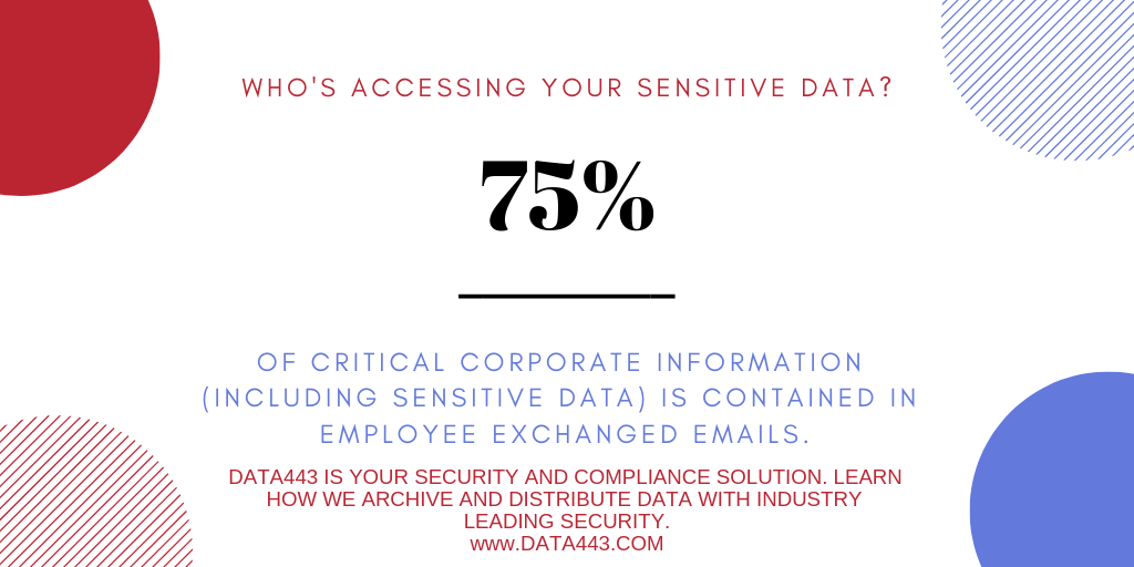 data443Risk's tweet photo. Sensitive Data storage and distribution causing you headaches? Our solution suite leverages industry leading encryption, archiving and distribution for all of your content needs. 

https://t.co/THkORu1Z2y

#Data443 #ArcMail #EmailArchiving https://t.co/xsD64vS54m