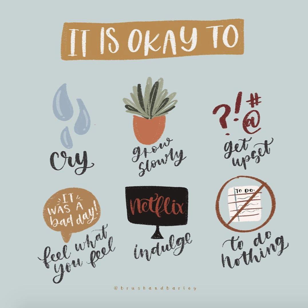 VSToronto's tweet image. Taking care of yourself, especially during times of hardship, is important. All of these things depicted by this beautiful artwork by @brushandbarley can be helpful for healing!