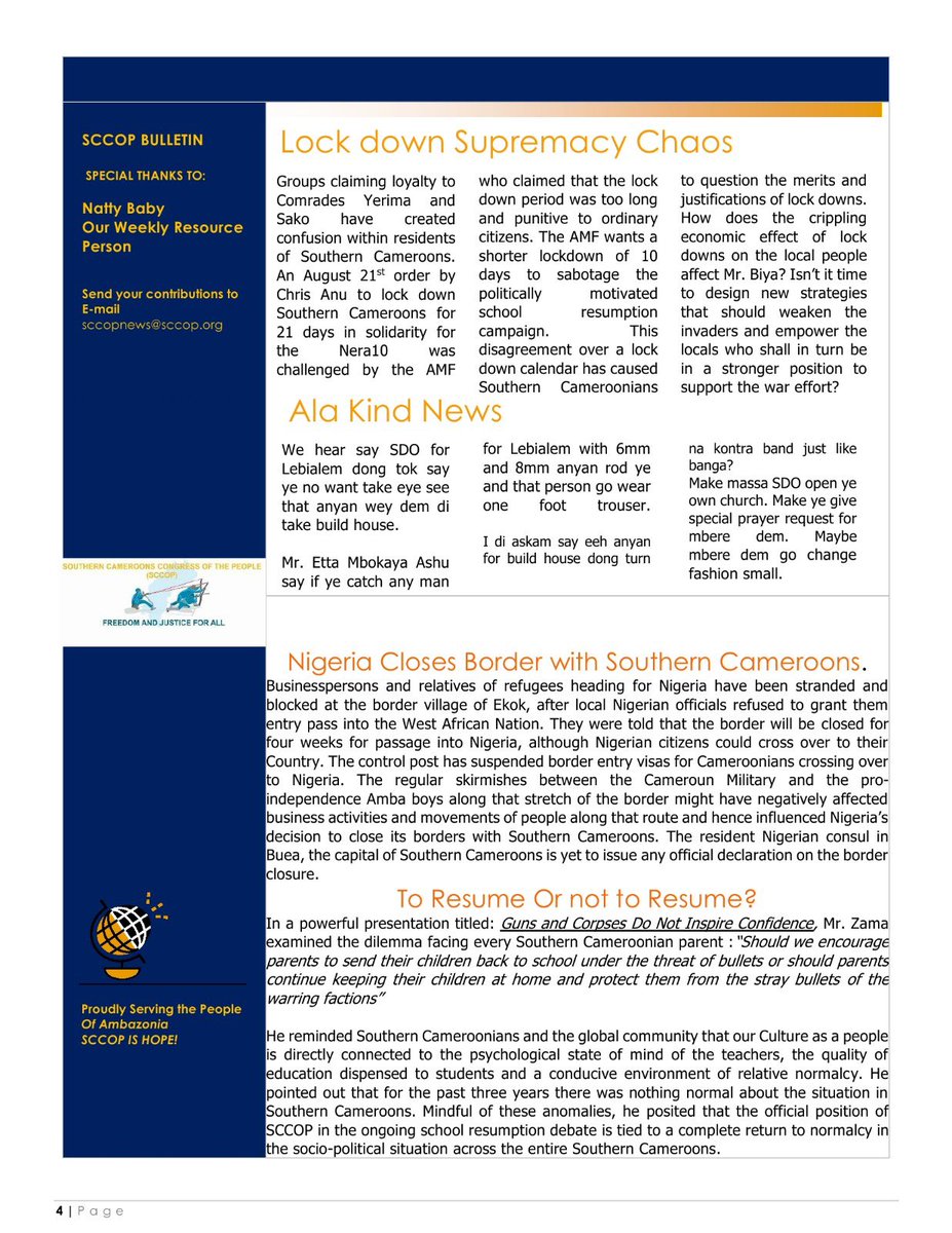 sccopinfo's tweet photo. Vol.2 of SCCOPs News Bulletin. ⁦@BohHerbert⁩ ⁦@ChoAyaba⁩ ⁦@judithnwana⁩ ⁦@MarkBareta⁩ ⁦@librarycongress⁩ ⁦@congressdotgov⁩ ⁦@SwissMFA⁩ ⁦@NorwayMFA⁩ ⁦@SwedenUN⁩ ⁦@PeterSweden7⁩ ⁦@Twit4Amba⁩ ⁦@SoyaFor⁩ https://t.co/e43MVXl0Un