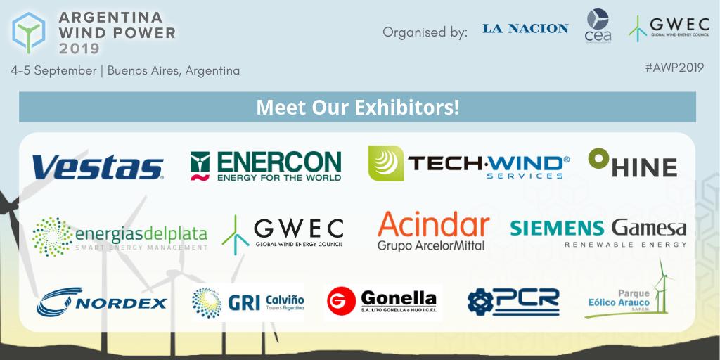 At next week’s #ArgentinaWindPower 2019 you can browse through our Exhibition, where global and local #WindEnergy leaders will be showcasing their latest and most innovative technologies. Join us: gwec.net/argentina-wind…