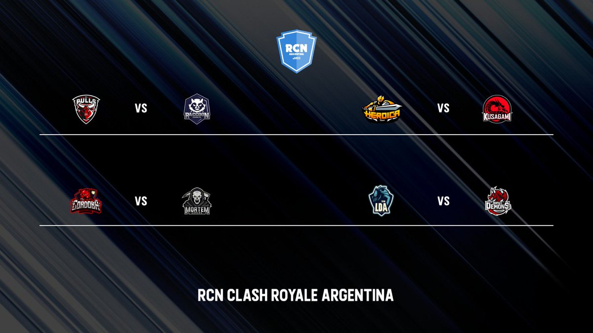 #RCN #Argentina

Split 1 I Fecha 5

Encuentros de la quinta fecha

Match 1 I 20:30HS🇦🇷
<a href="/EvilBulls/">Evil Bulls🐃 (CR) (Cerrado)</a> - <a href="/RaccooneSports/">Raccoon eSports 🇦🇷</a> 

Match 2 I 21:30HS🇦🇷
<a href="/Team_Heroica/">Team Heroica 🇦🇷</a> - <a href="/KusagamiGG/">Kusagami</a> 

Match 3 I 22:30HS🇦🇷
<a href="/CordobaeSports/">Córdoba eSports</a> - <a href="/MortemMobile/">Mortem Gaming</a> 

Match 4 I 23:30HS🇦🇷
<a href="/LDA_eSports/">LDA Esports</a> - @HoruzMobile