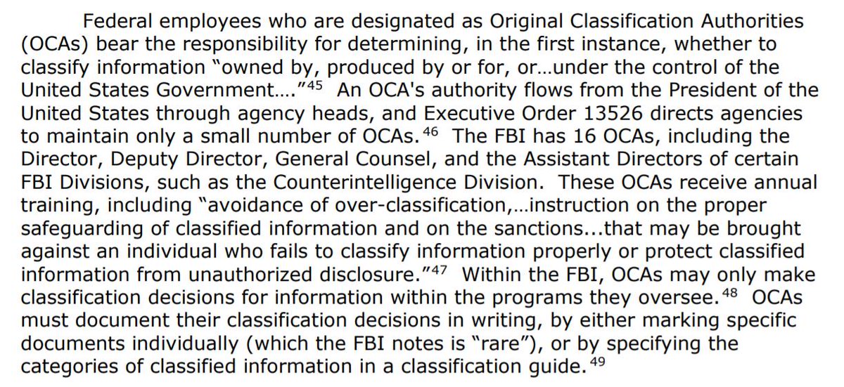 Hillary alibi #6 an Original Classification Authority like Comey & Hillary are supposed to know when to classify documents!