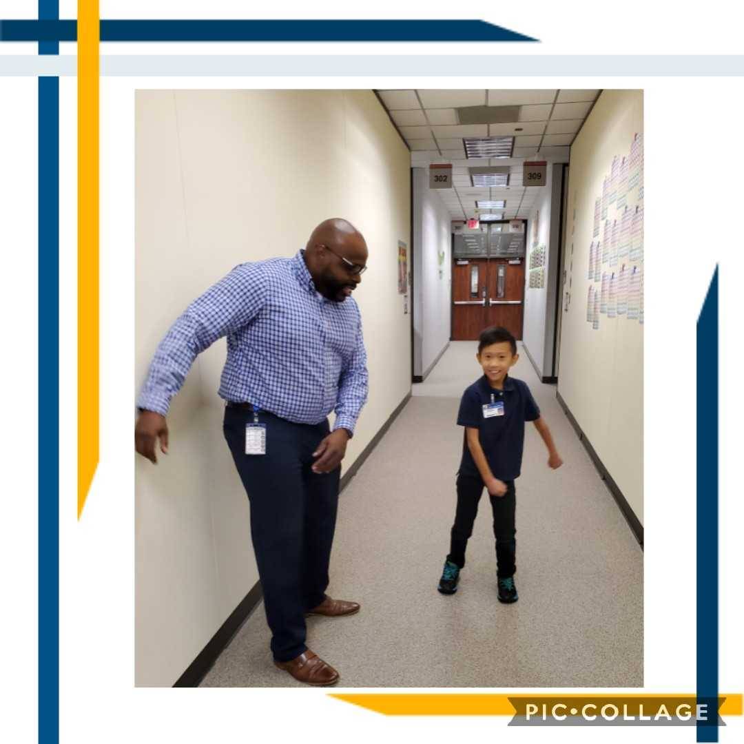 HicksTigers's tweet photo. Mr. Thomas @GREATboysclub getting a tutorial on 'flossing' from Brandon!! #meaningfulrelationships #dancingmakeseverythingbetter #aliefleads #WeAreHicksElem https://t.co/IyMUFjGAeE