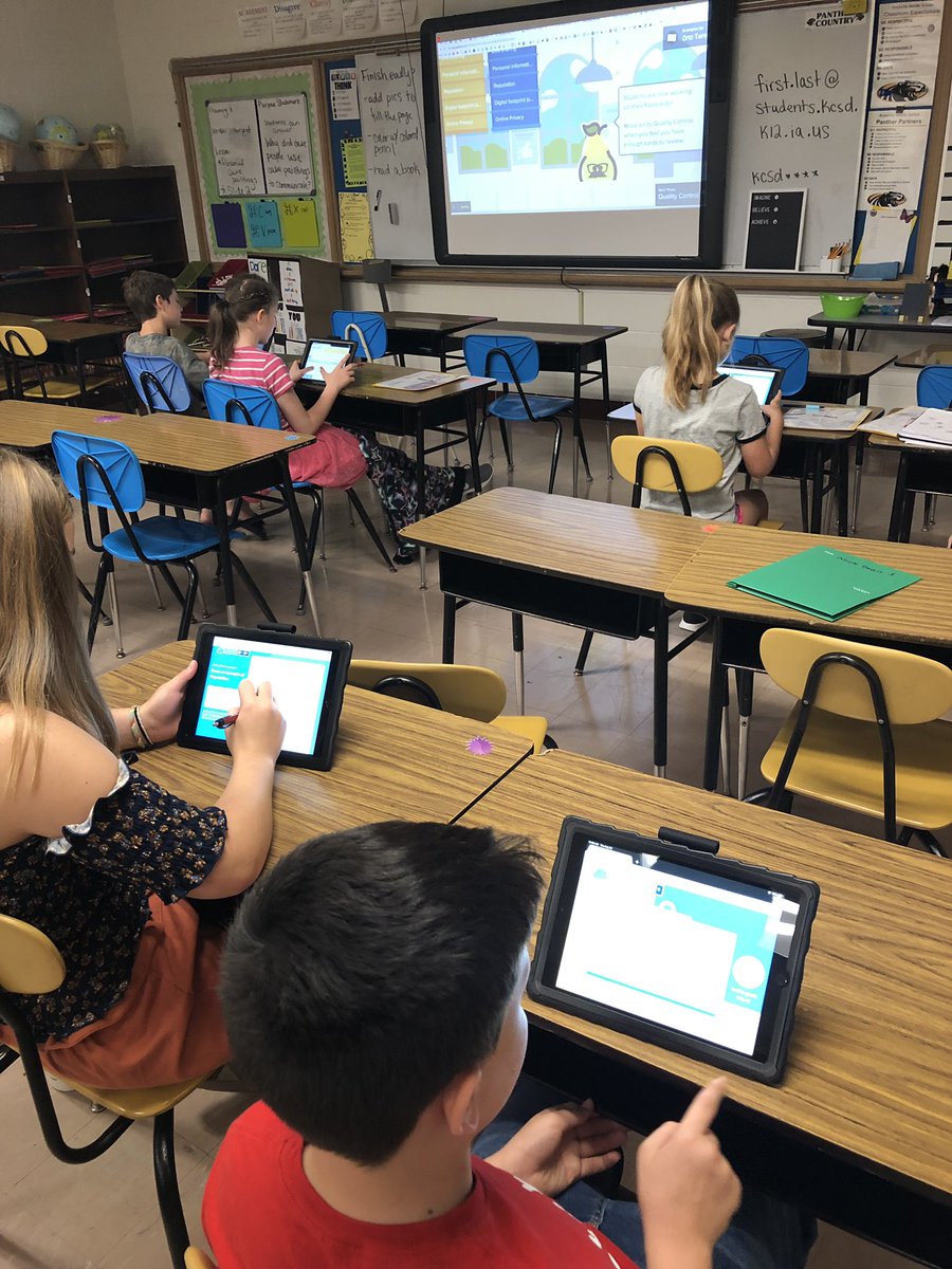 KMS_Schroeder's tweet photo. Our Internet Safety vocabulary lesson @Panthers_KMS was enhanced today with partner collaboration using Pear 🍐 Factory Flashcard! ❤️ #peardeck #kmspanthers #kcsd https://t.co/xb77e8Fb9E