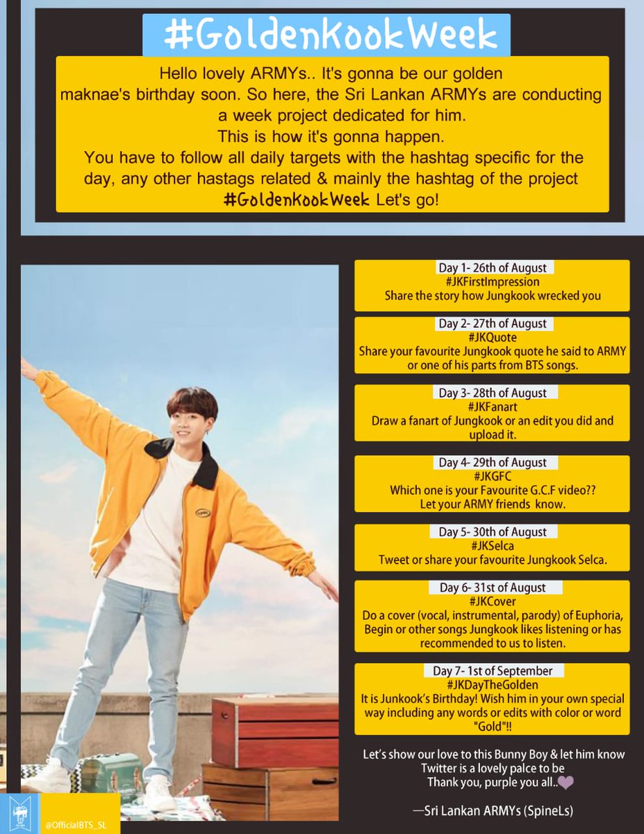 BTSARMY_Nep's tweet photo. #GoldenkookWeek
Day4 of the golden kookie week
What is your favorite G.C.F of junkook ??
For me its his first GCF in tokyo ๐
#JKGFC https://t.co/DfqBbVhqZa