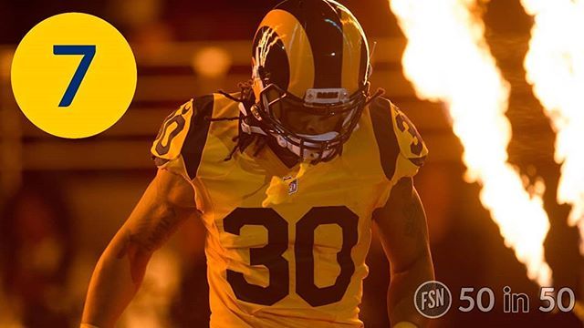 FntsySprtsNow's tweet photo. 7 days until the NFL season begins!

Last season, Todd Gurley became just the 7th player to score 19+ TDs in back to back seasons, joining Emmitt Smith, Marshall Faulk, Priest Holmes, Shaun Alexander, LaDainian Tomlinson, and Larry Johnson. https://t.co/5yTOj3BWjo