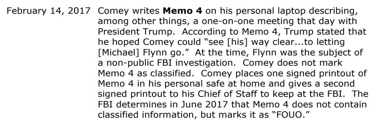 This is interesting...The memo about letting Flynn go, doesn't look like it was shared with McCabe. Comey kept a copy at home & gave a copy to his Chief of Staff Rybicki!