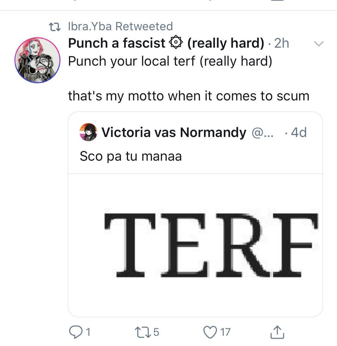 4. With regard to the nazi charge in particular, they also seek to capitalize on the “punch a nazi” trend, hence the calls by genderists to exact the same violence onto women who refuse to be bullied into uttering their Orwellian falsehoods. 6/8