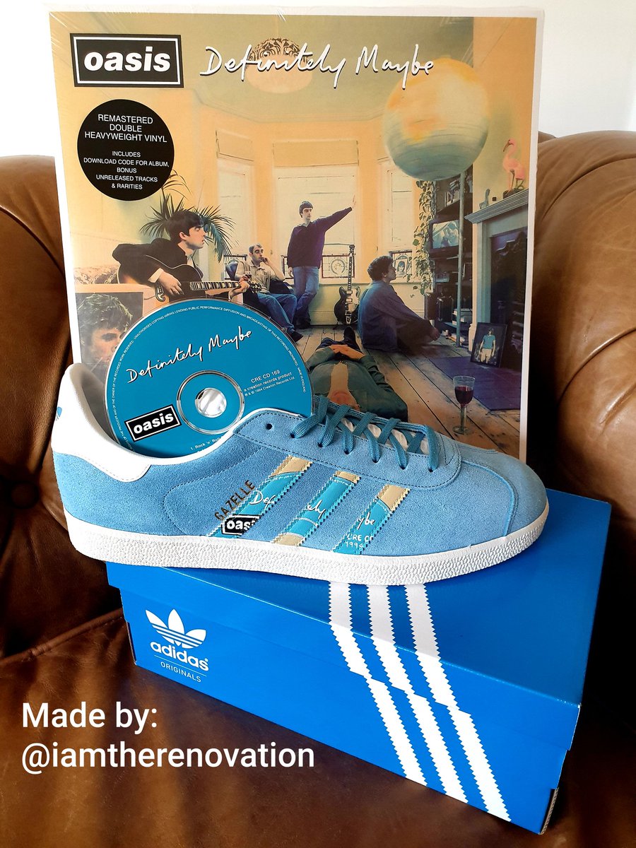 oasis definitely maybe adidas trainers 