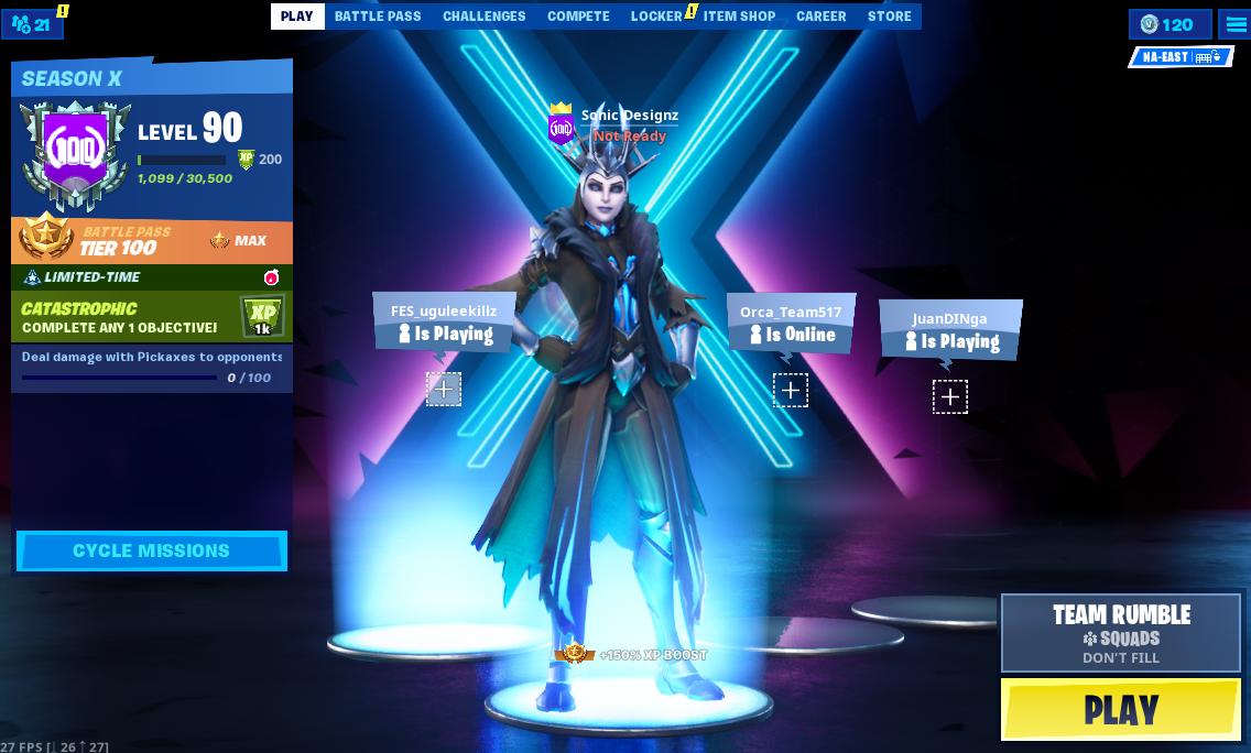 DesignzSonic's tweet image. Despite the rough season, just made it to Level 90 in Season X. Only 10 more Levels to go. #Fortnite #LevelGrind #Level100

Epic: "Sonic Designz"