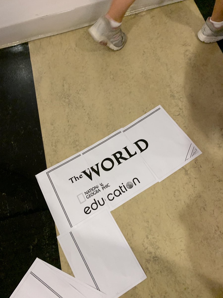 DBatVJA's tweet photo. Today’s Super Geography Challenge: Who can put the world together first? 3rd and 4th hour AP HuG competition is on! @NatGeo  #Geogeniuses https://t.co/eUltXcERM9