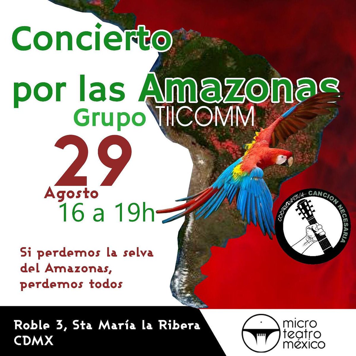 MicroTeatroMex's tweet photo. Concierto por las amazonas
Este jueves 29 de agosto de 4 pm a 7 pm
No faltes #somosmicro https://t.co/GyhxFby7fF