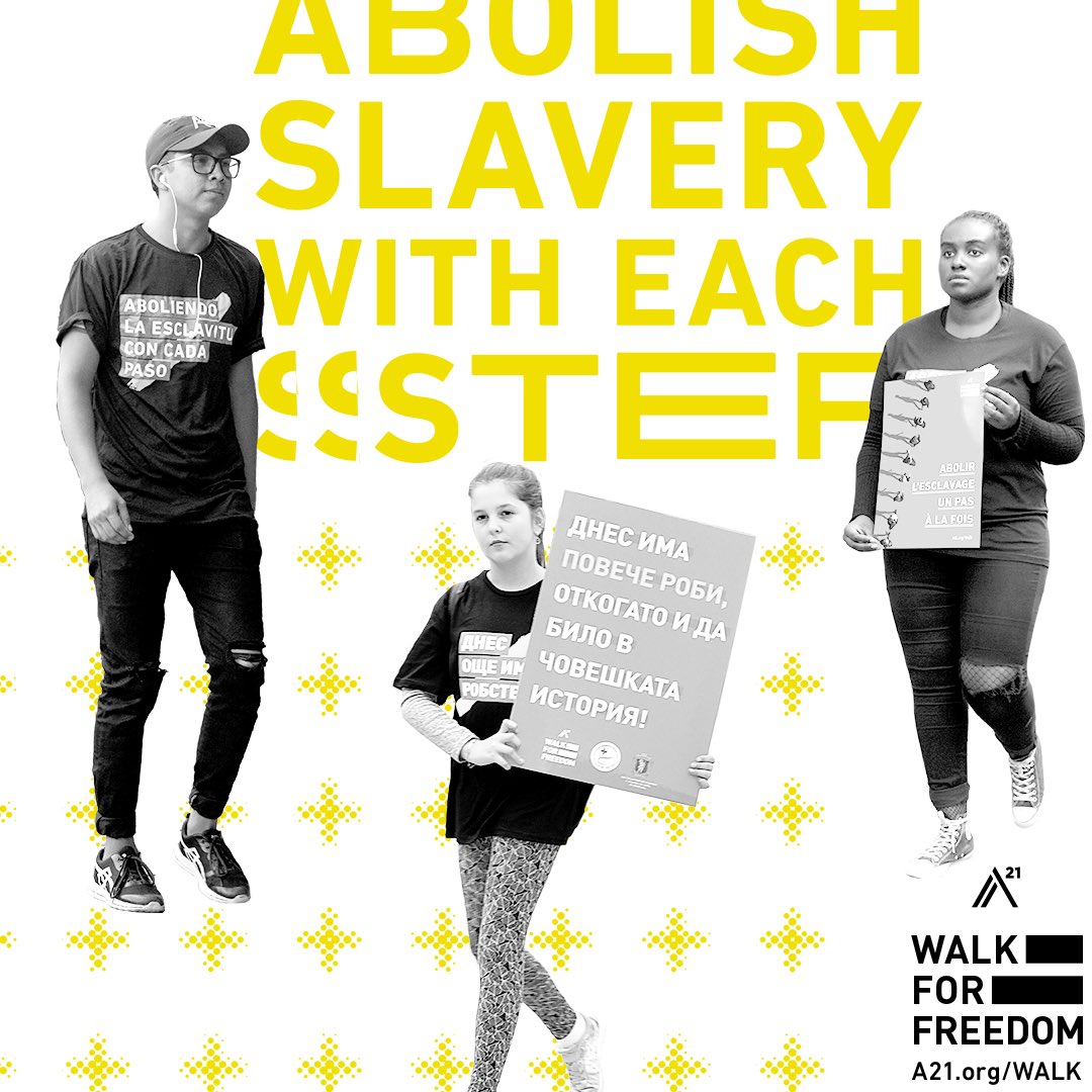 walkforfreedom4's tweet photo. #WalkForFreedom is a chance for us to come together &amp; create a force for good that’s greater than one of the largest global injustices of our time. A chance to declare that slavery cannot exist. Register to walk in SF, link in our bio! 💛 #WalkForFreedomSF #A21 #AbolishSlavery https://t.co/Yd0e6hhz96